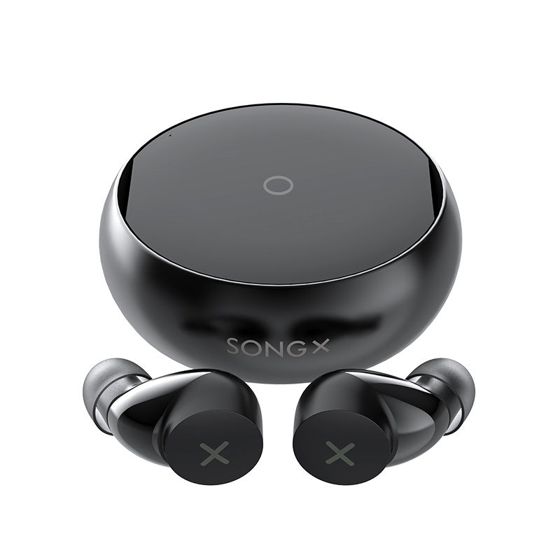 Waterproof noise-cancelling true wireless earbuds.