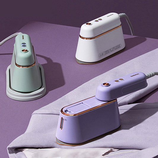 Compact handheld steam iron for home & travel.